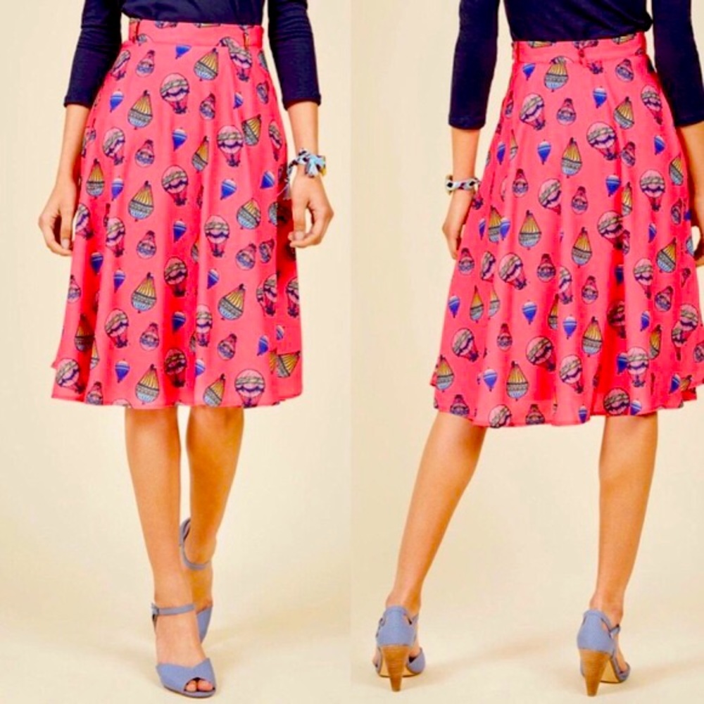 Satin Midi Skirt with pockets